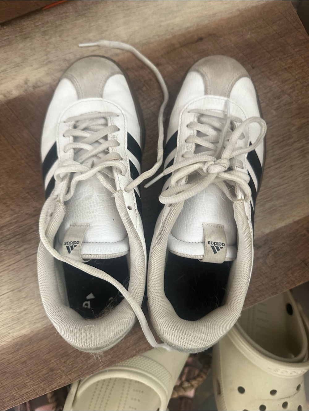 adidas White & Black Retro Running Sneakers